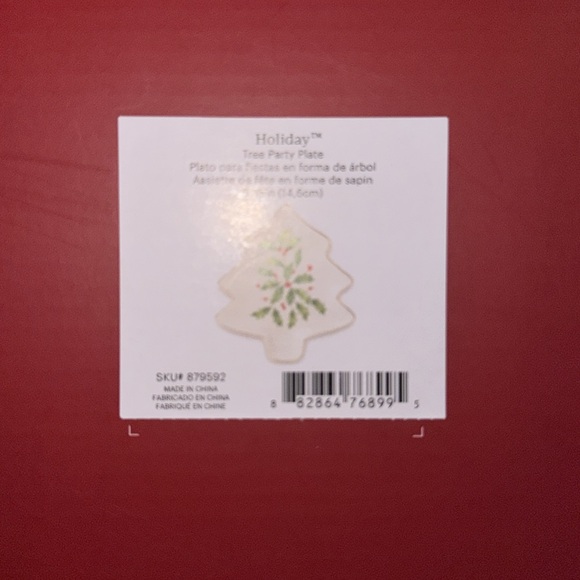 Lenox Hosting The Holidays Tree Trinket Party Plate Gold 24k Trimmed New - Picture 5 of 5